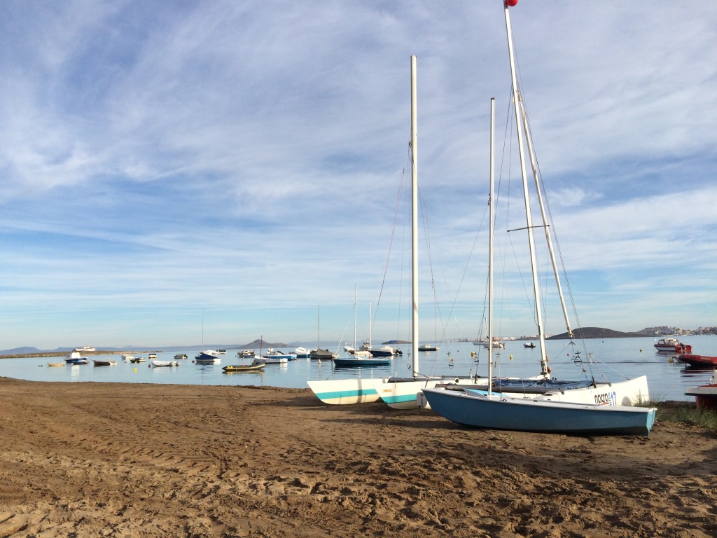 Boats on a tranquil Mar Menor